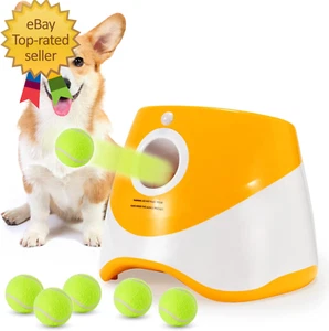 Automatic Ball Launcher for Small Dogs, USB Rechargeable Thrower,10-30 Ft, Indoo - Picture 1 of 12