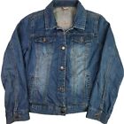COMO Vintage Womens Blue Jean Classic Denim Western Jacket Size Medium