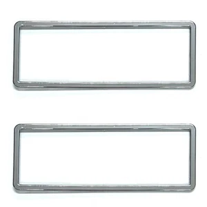 Chrome Number Plate Surrounds Frames Set Fits VIC Standard Plates 372mm x 132mm - Picture 1 of 11