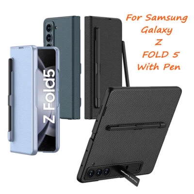 Funda flexible de lujo con ranura para bolígrafo abatible a prueba de golpes plegable para Samsung Galaxy Z + bolígrafo S Foto 1 de 4