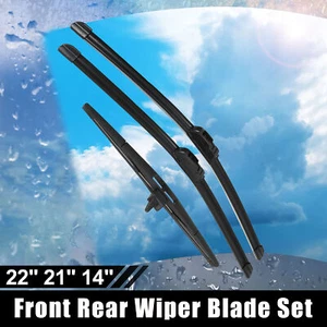 3 Pcs 22" 21" 14" Front Rear Windshield Wiper Blade for Honda Pilot 2009-2015 - Bild 1 von 12