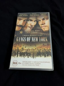 GANGS OF NEW YORK VHS Cassette Tape LEONARD Di CAPRIO (2002) MA15+ - Picture 1 of 1