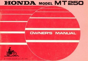 OEM Genuine Honda Owner's Manual 1974 MT250 Elsinore NOS - Picture 1 of 2