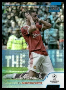 2021-22 Stadium Club Chrome Champions League Blue Refractor Bruno Fernandes #18 - Picture 1 of 2