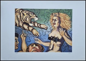 ENRICO BAJ * Untitled * 70 x 50 cm * signed lithograph * limited # 18/100 - Bild 1 von 8