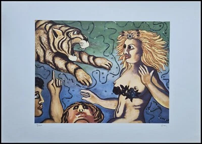 ENRICO BAJ * Untitled * 70 x 50 cm * signed lithograph * limited # 18/100 - Bild 1 von 4