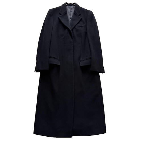 Cappotto lungo Gucci Tom Ford epoca cashmere taglia 40 nero bottoni nascosti patta