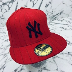 New Era Cap MLB NY Yankees Rot | Schwarz Nadelstreifen 59FIFTY - Bild 1 von 6