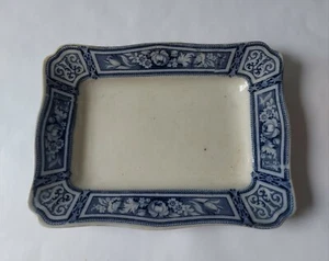 Antique c1893-1908 F & Sons Ltd "Brampton" Pattern Burslem Blue & White Platter - Picture 1 of 5