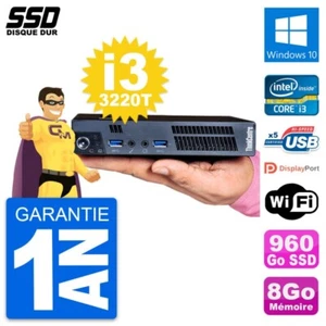 Ultra Mini PC Lenovo M92P Tiny Intel I3-3220T RAM 8GB SSD 960GB Windows 10 Wifi - Imagen 1 de 3