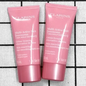 2 x Clarins Multi Active Nuit Nachtcreme Line Smoothing 30ml Neu & Versiegelt - Bild 1 von 3