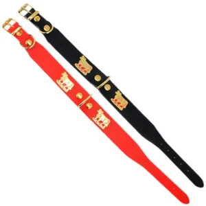 Hunde - Halsband Vollrindleder mit Messingbeschlägen Modo-Appenzeller - Bild 1 von 1