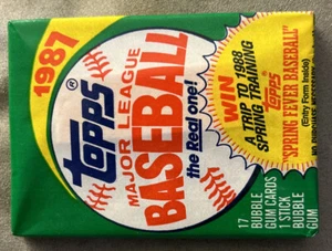 1987 Topps Baseball Wax Pack Kirk McCaskill Angels Top Toby Harrah Rangers Back - Picture 1 of 2