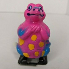 Vintage Walking Pink and Blue Stegosaurus Dinosaur Windup Toy