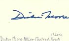 Dickie Moore Montreal Toronto St. Louis Nhl Hockey Autographed Signed Index Card