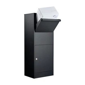 Allux 800 Large Paketbriefkasten,Paketbox in Graphitschwarz RAL 9011 - Bild 1 von 2