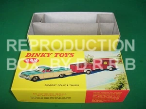 Dinky #448 Chevrolet El Camino Pick-Up & 2 Trailers - Reproduction Box by DRRB - Picture 1 of 1