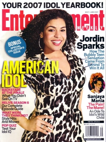 Jordin Sparks autograph signed American Idol 2007 Entertainment Weekly magazine Cover