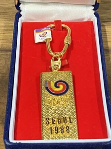 Vintage 1988 Seoul Korea Olympics Key Ring In Case VGC - Picture 1 of 5
