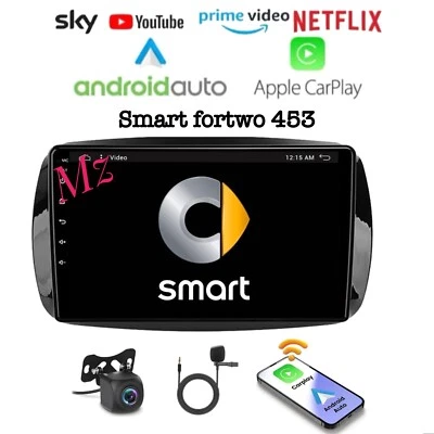 [2+64GB] Autoradio Car Tablet Android 14 Carplay Per Smart Forfour Fortwo 453 - Immagine 1 di 4