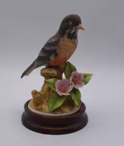 Statuetta Vintage ROBIN #9386 Andrea by Sadek Porcellana Bird Giappone 5 pollici - Foto 1 di 4