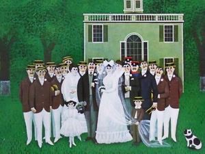 Jan Balet Künstlerkarte Postkarte Hochzeit "Sommerhochzeit" (36) - Picture 1 of 5