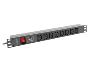 5901969424492 LANBERG LISTWA SIECIOWA RACK PDU (1U, 16A, 8X IEC C13) Lanberg - Zdjęcie 1 z 4
