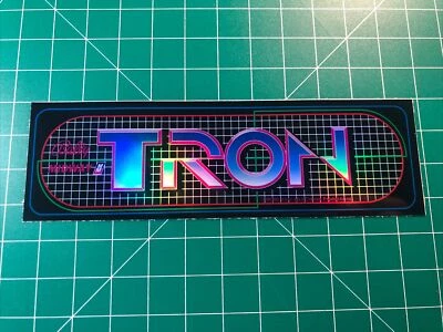 Tron Midway Arcade Marquee 1.75x5.75” Sticker Decal Holographic Glossy Vinyl