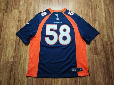 Denver Broncos Jersey Adult Mens 3XL Dark Blue Von Miller #58 Nike onField Cover