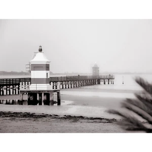 Lignano Leuchtturm Italien BW großer Wandbilddruck - Bild 1 von 2