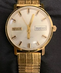 Vintage Benrus Automatik Herrenuhr funktioniert super hält die Zeit passt 7,5" Handgelenk - Bild 1 von 6