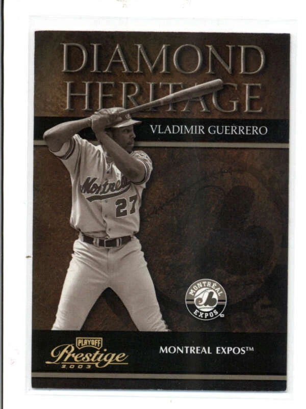 VLADIMIR GUERRERO 2003 PLAYOFF PRESTIGE #DH-18 ORO DIAMANTE HERENCIA #/50 AY5795 Foto 1 de 1