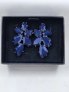 Avon Bold Color Statement Earrings Blue - Picture 1 of 1