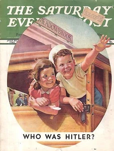 1940 Saturday Evening Post CoverJuly 20Children in Woody Wagon-Frances T Hunter - Picture 1 of 1