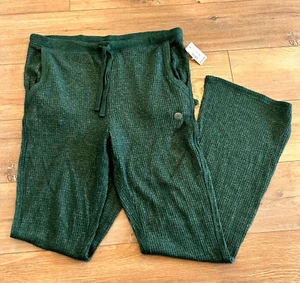 Neu mit Etikett Aeropostale Jogginghose Damen Gr. Large grün Waffelstrick Stretch Kordelzug - Bild 1 von 12