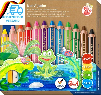 BESUCHE DEN STAEDTLER-STORE STAEDTLER 3In1 Buntstift Noris Junior, Bunt-, Wachsmal- Und Aquarellstift, Extra