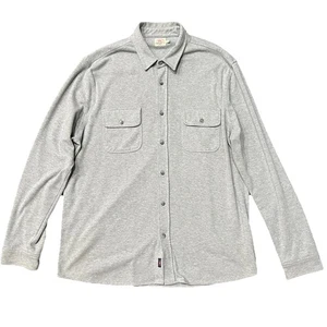 Faherty Men’s Legend Sweater Shirt Jacket Size XXL Light Grey - Picture 1 of 6