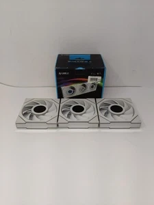 *FANS ONLY* Lian-li Uni Fan Tl Lcd 120mm Fan With Controller, White, 3-pack - Afbeelding 1 van 6