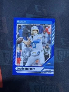 2024 Donruss Justin Herbert Press Proof Blue #250 Los Angeles Chargers - Bild 1 von 2