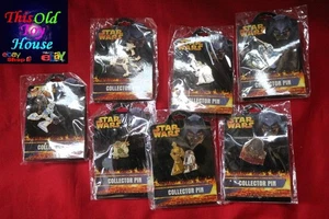 Disney Star Wars Rots Collector Pins X7 NEU NIP 2005 Darth Vader Boba Fett Yoda+ - Bild 1 von 4