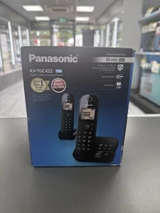 Panasonic Twin Słuchawki Telefon bezprzewodowy z automatyczną sekretarką (KX-TGC422EB) - Zdjęcie 1 z 4