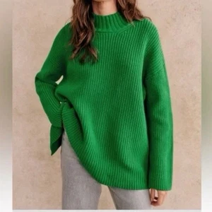 La Maille Sezane Paris Emilia Pullover Grün Pulli Baumwoll-Wollmischung Damen Gr. S - Bild 1 von 11