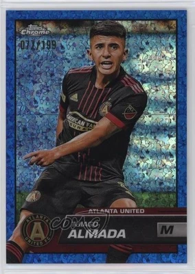 2023 Topps Chrome MLS Blue Mini-Diamond Refractor /199 Thiago Almada #185 - Image 1 of 2