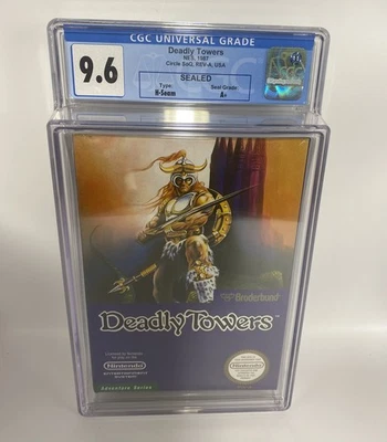 Deadly Towers (Nintendo Entertainment System, 1987) NES CGC 9.6A+ SEALED - Image 1 of 2