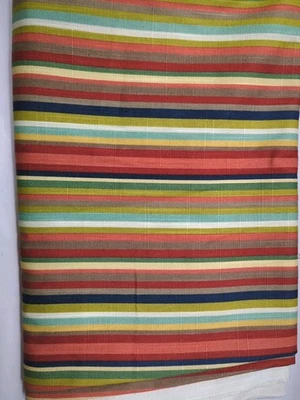 Tela colorida a rayas para decoración de tapicería Mill Creek repelente de suelos y manchas 68x56 Foto 1 de 4