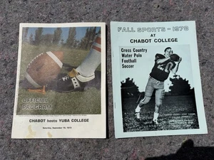 Vintage 1973 Fall Sports Program CHABOT COLLEGE Yuba College Football Program - Picture 1 of 3