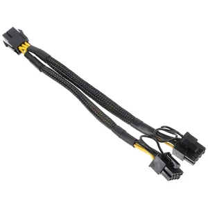 Mother to Double Pci Express Power Adapter Cable GPU Extension Cord Graphics - Afbeelding 1 van 12