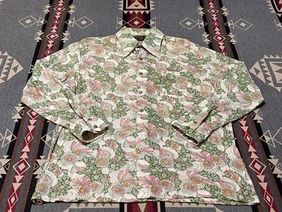 Camisa Floral Towncraft JC Penney Disco Años 70 80 Para Hombre XL 17/17.5 M3 Foto 1 de 4