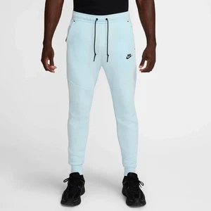 Nike Tech Jogger Pants Men's Blue Fleece Tapered Leg Drawstring Waist JAX43 - Picture 1 of 21