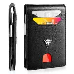 Slim Minimalist RFID Blocking Front Pocket Bifold Wallets for Men with Money ... - Picture 1 of 7